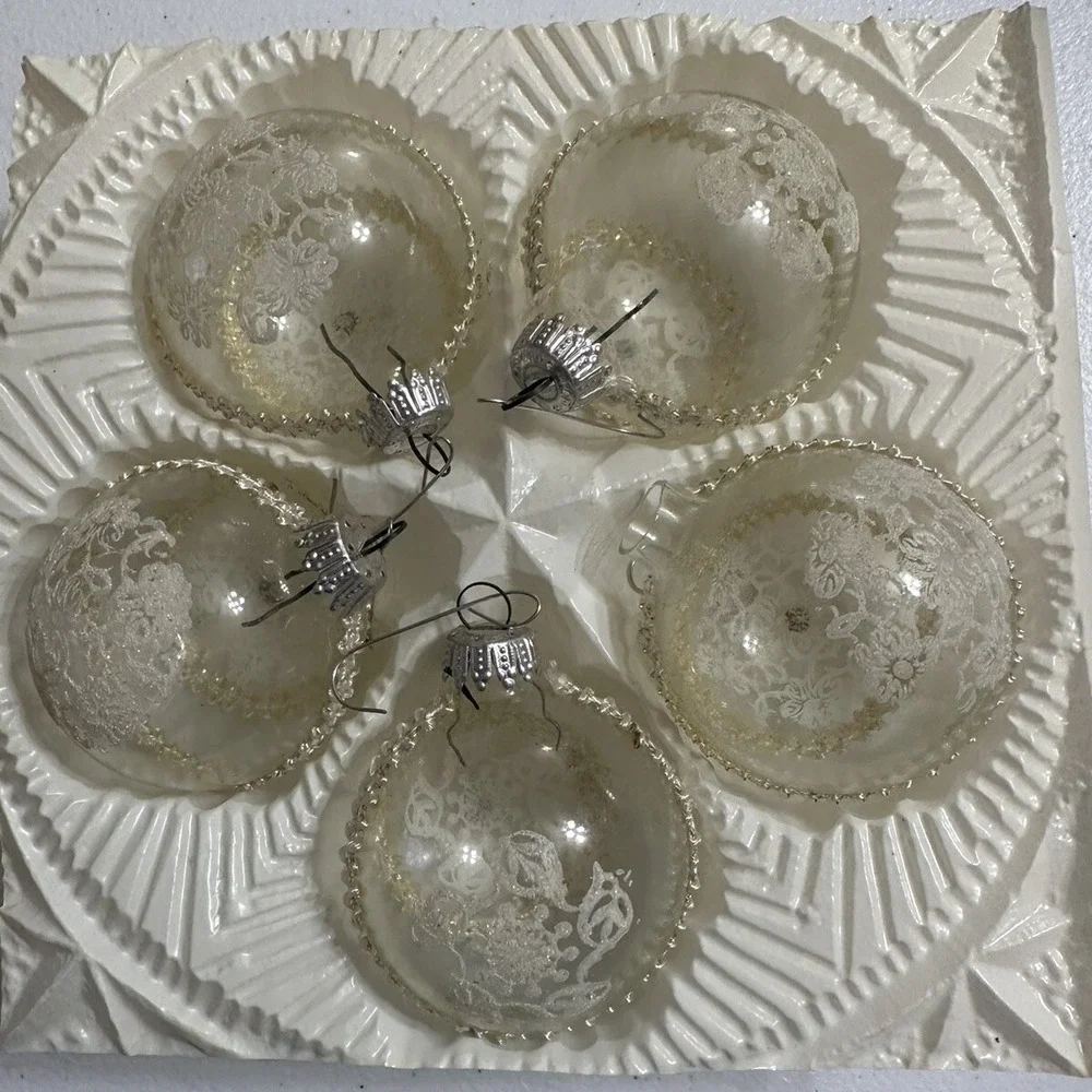 VTG Santa's World Glass Bells & Balls Christmas Ornaments‎ W. Germany Kurt Adler